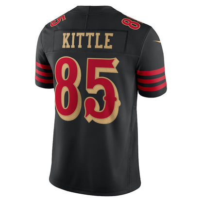 SF.49ers #85 George Kittle Player Rivalries Collection Vapor Limited Black Football Jerseys
