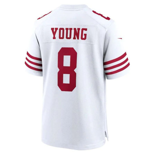 #8 Steve Young Player SF.49ers White Game Football Jerseys