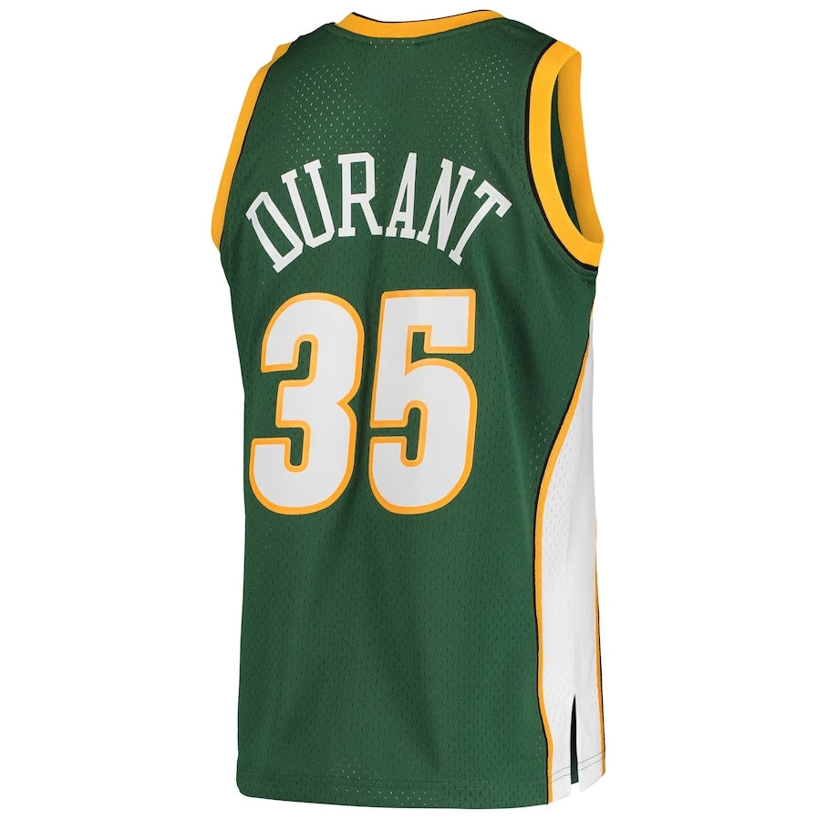 S.SuperSonics #35 Kevin Durant Player Jersey Hardwood Classics Swingman Jersey - Green Stitched American Basketball Jerseys