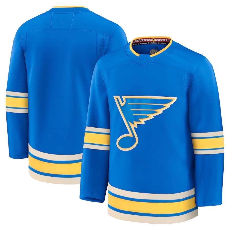 St. L.Blues Fanatics Player Game Jersey - Blue Stitched American Hockey Jerseys