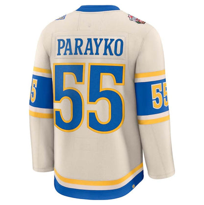 St. L.Blues #55 Colton Parayko Fanatics 2025 Winter Classic Premium Player Jersey - Cream Stitched American Hockey Jerseys