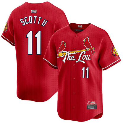 St.Louis Cardinals #11 Victor Scott II Player Red Limited Home Baseball Jerseys