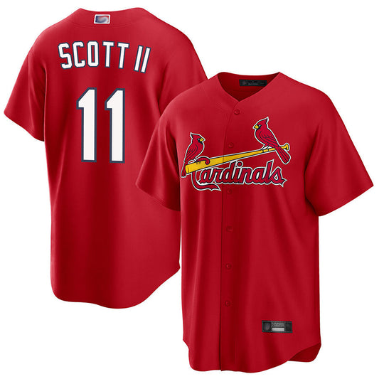 St.Louis Cardinals #11 Victor Scott II Player Red Replica Baseball Jerseys