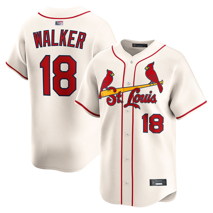 St.Louis Cardinals #18 Jordan Walker Player Cream Limited Baseball Jerseys