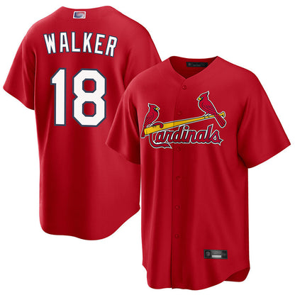 St.Louis Cardinals #18 Jordan Walker Player Red Replica Baseball Jerseys