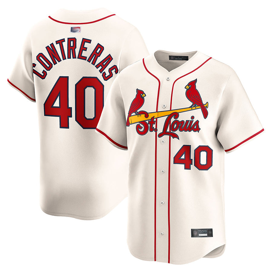 St.Louis Cardinals #40 Willson Contreras Player Limited Cream Baseball Jerseys