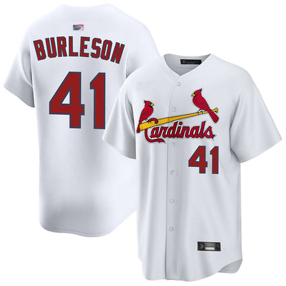 St.Louis Cardinals #41 Alec Burleson Player White Limited Home Baseball Jerseys