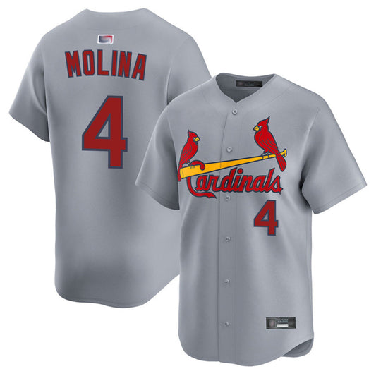 St.Louis Cardinals #4 Yadier Molina Player Limited Home Road Baseball Jerseys