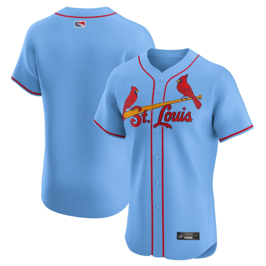 St.Louis Cardinals Blank Player Light Blue Home Limited Elite Baseball Jerseys