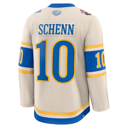 St. L.Blues #10 Brayden Schenn Player Classic Premium Cream Hockey Jerseys