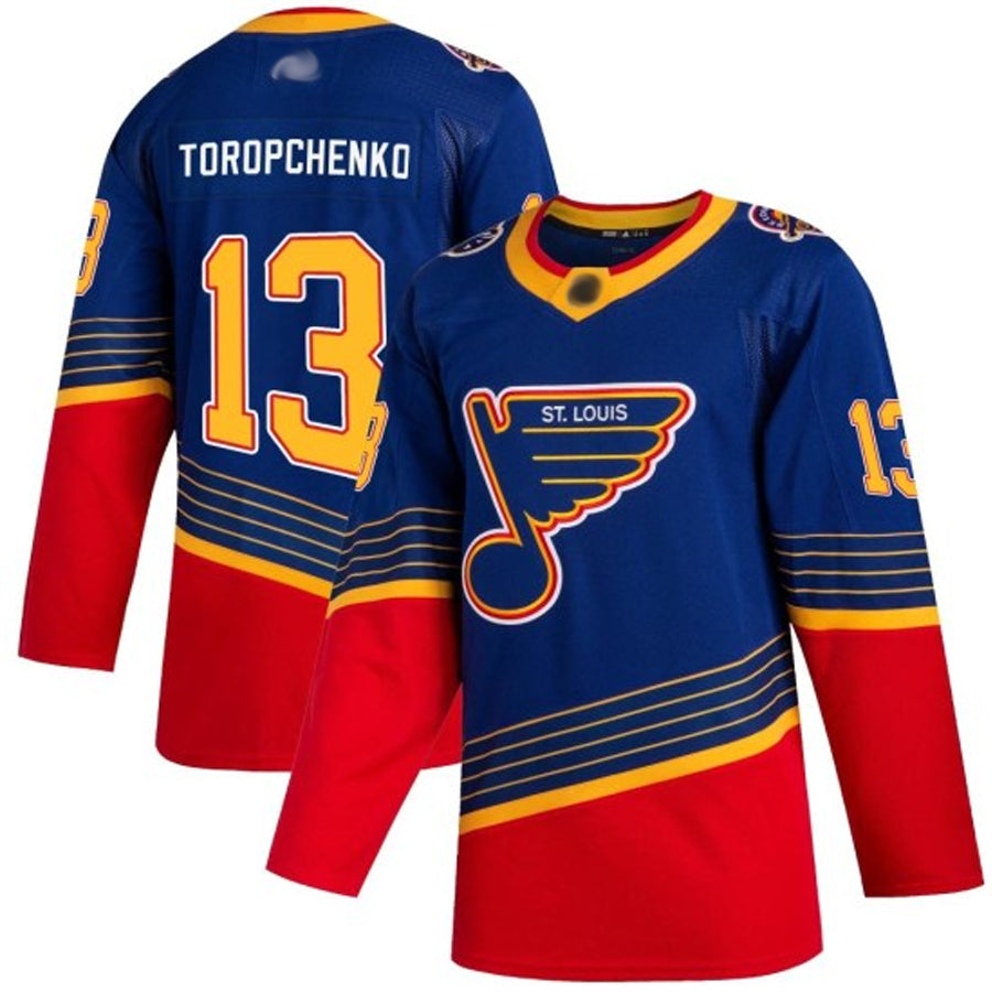 St. L.Blues #13 Alexey Toropchenko Player Fanatics Premier Breakaway Royal Hockey Jerseys