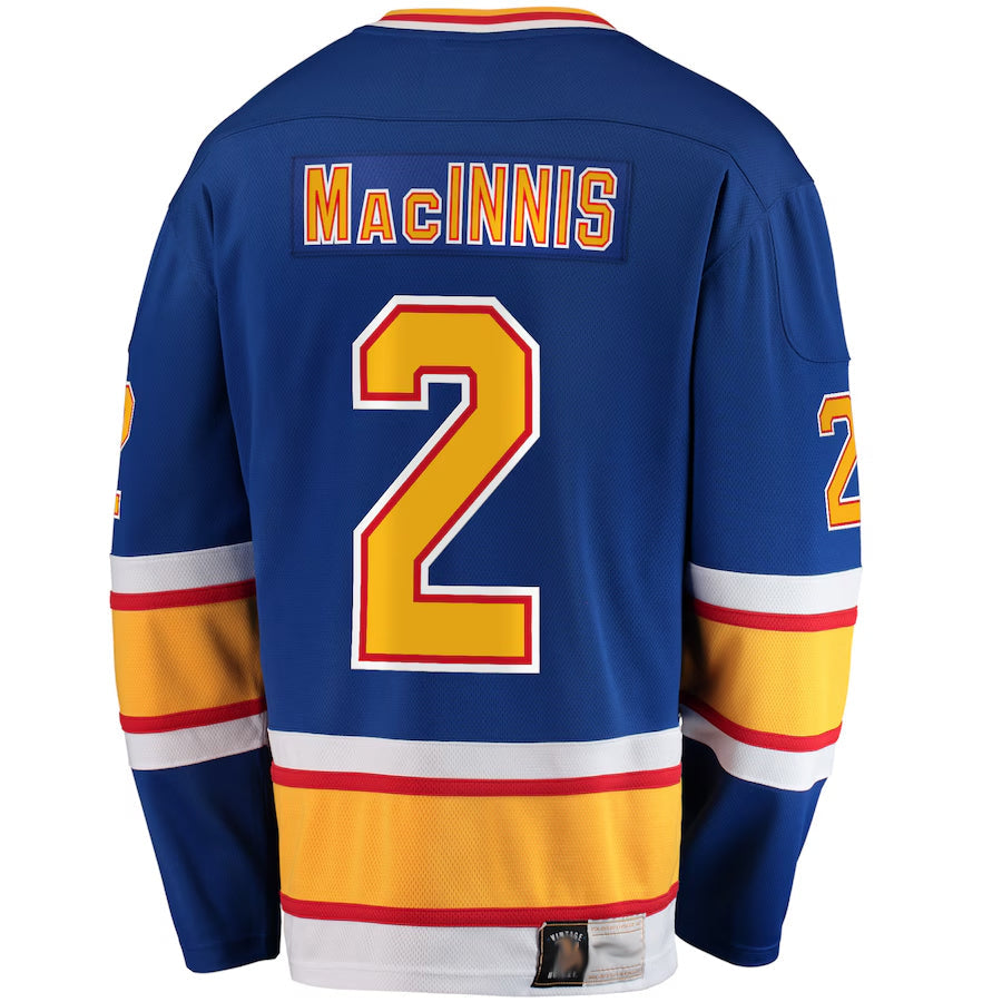 St. L.Blues #2 Al Macinnis Player Fanatics Premier Breakaway Blue Hockey Jerseys