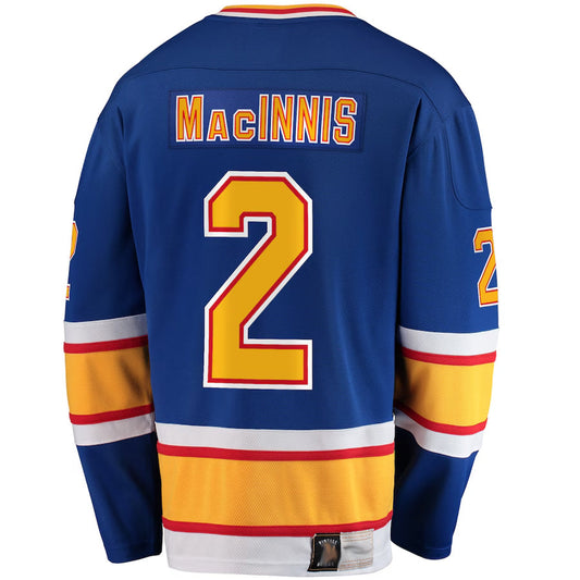 St. L.Blues #2 Al Macinnis Player Fanatics Premier Breakaway Blue Hockey Jerseys
