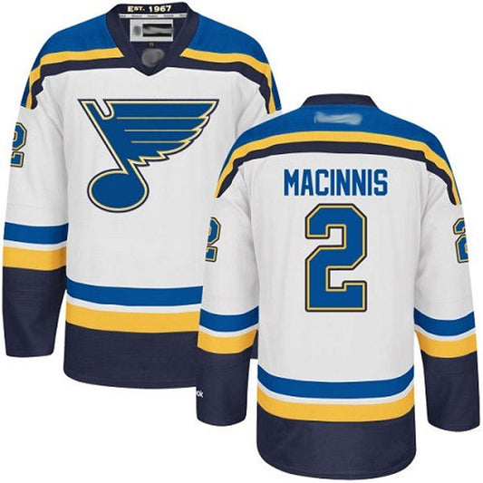 St. L.Blues #2 Al Macinnis Player Fanatics Premier Breakaway White Hockey Jerseys