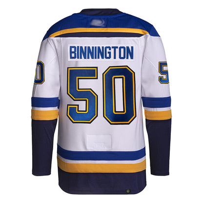 St. L.Blues #50 Jordan Binnington Player White Breakaway Hockey Jerseys