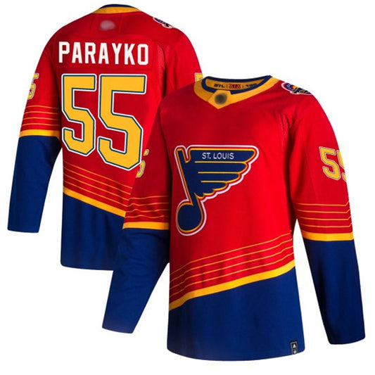 St. L.Blues #55 Colton Parayko Player Reverse Retro Red Hockey Jerseys