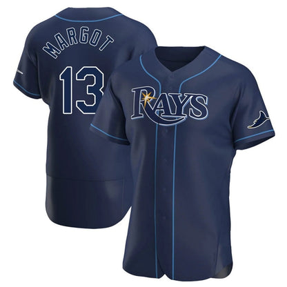 TB.Rays #13 Junior Caminero Player Navy Limited Elite Baseball Jersey