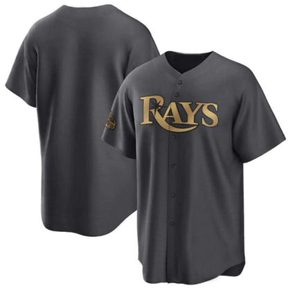 TB.Rays Blank Player Charcoal All-Star Cool Base Stitched Baseball Jerseys