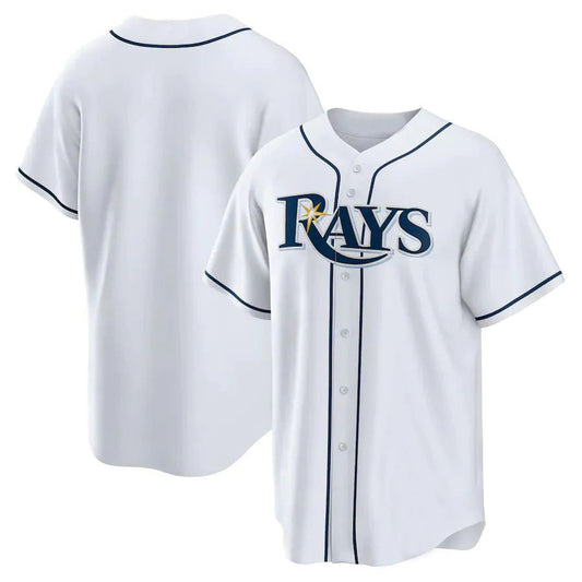 TB.Rays Blank Player White Home Replica Baseball Jerseys