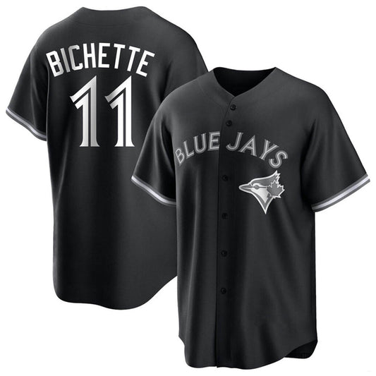 T.Blue Jays #11 Bo Bichette Player Black Replica Home Baseball Jerseys