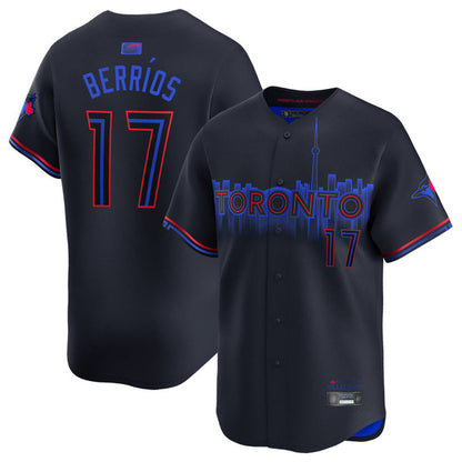 T.Blue Jays #17 Jose Berrios Player City Connect Limited Black Baseball Jerseys