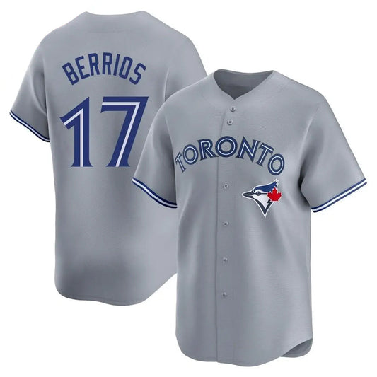T.Blue Jays #17 Jose Berrios Player Gray Replica Home Game Baseball Jerseys