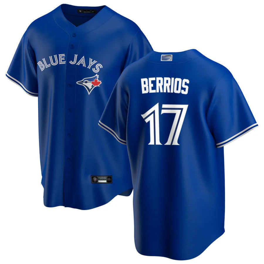 T.Blue Jays #17 Jose Berrios Player Royal Replica Home Baseball Jerseys