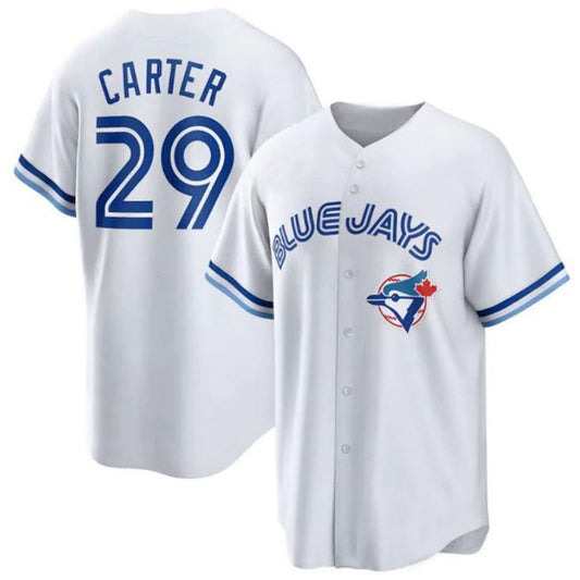 T.Blue Jays #29 Joe Carter Player Home Cooperstown Collection White Baseball Jerseys