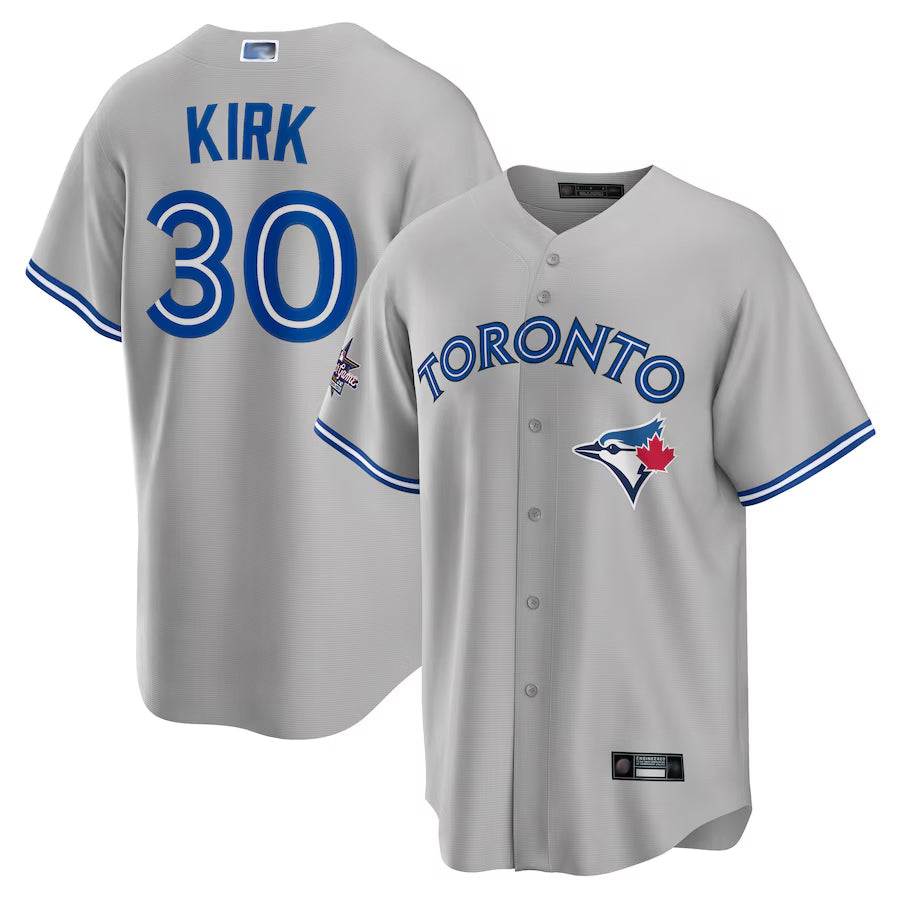 T.Blue Jays #30 Alejandro Kirk Player Gray All-Star Game Road Replica Baseball Jerseys