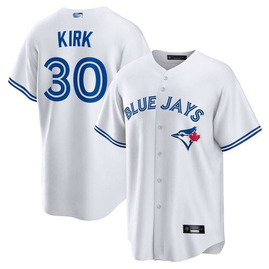 T.Blue Jays #30 Alejandro Kirk Player White Replica Home Baseball Jerseys