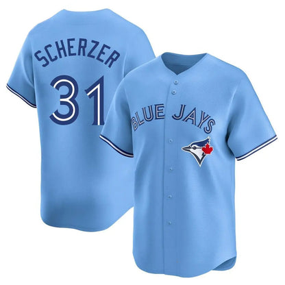 T.Blue Jays #31 Max Scherzer Player Blue Limited Home Game Baseball Jerseys