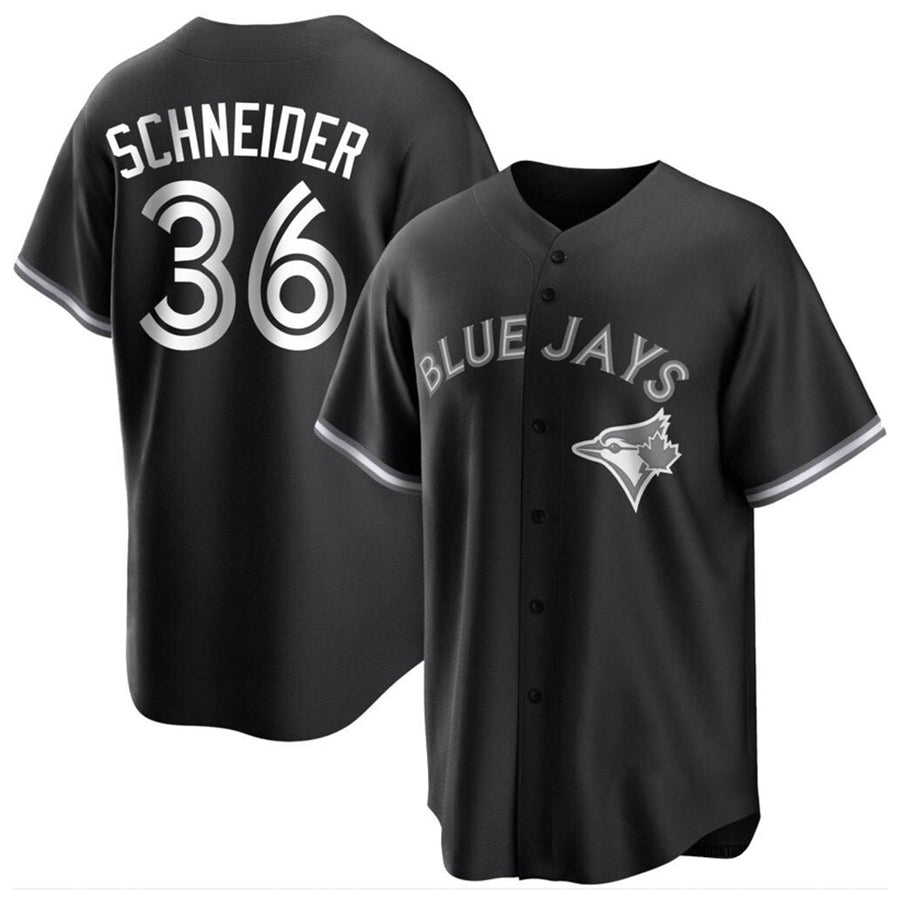 T.Blue Jays #36 Davis Schneider Player Replica Black Baseball Jerseys