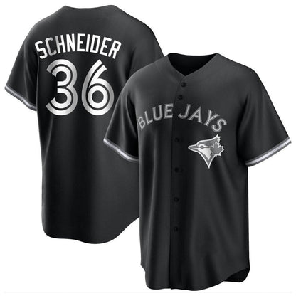 T.Blue Jays #36 Davis Schneider Player Replica Black Baseball Jerseys