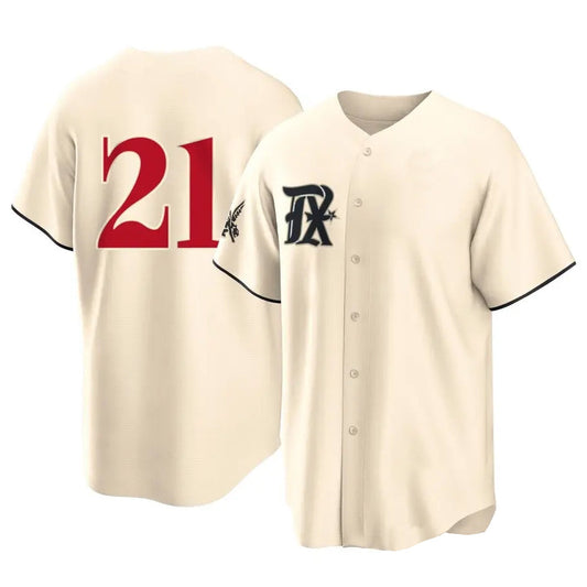 T.Rangers #21 Jake Burger Player Cream City Connect Limited Baseball Jerseys