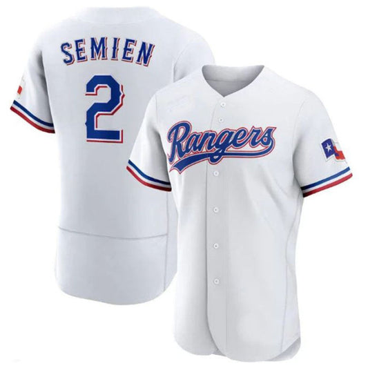 T.Rangers #2 Marcus Semien Player White Home Limited Elite Baseball Jerseys