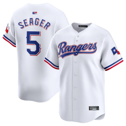 T.Rangers #5 Corey Seager Player White Home Limited Baseball Jerseys