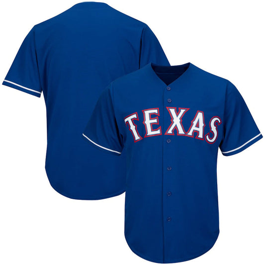 T.Rangers Blank Player Royal Big & Tall Replica Team Baseball Jerseys