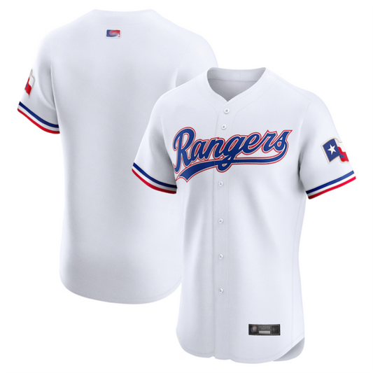 T.Rangers Blank Player White Home Elite Baseball Jerseys
