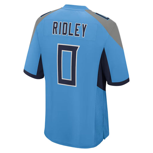 T.Titans #0 Calvin Ridley Player Light Blue Home Game Football Jerseys