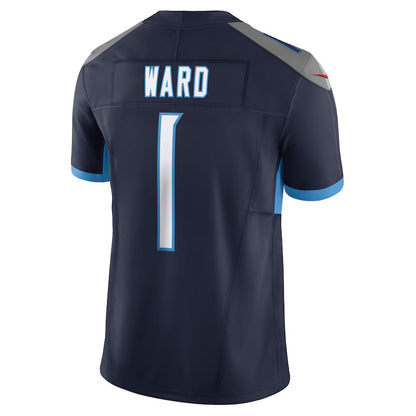 T.Titans #1 Cameron Ward Player Navy Vapor F.U.S.E. Limited Football Jerseys