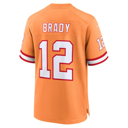 TB.Buccaneers #12 Tom Brady Player Orange Home Game Football Jerseys