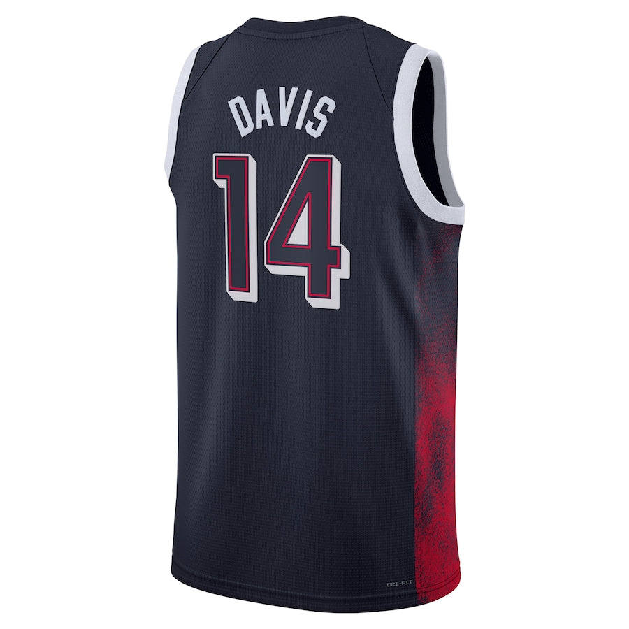 USA Basketball #14 Anthony Davis Unisex Swingman Player Jersey - Navy Stitched American Basketball Jersey