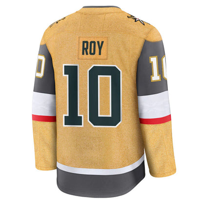 V.Golden Knights #10 Nicolas Roy Player Fanatics Home Breakaway Gold Hockey Jerseys