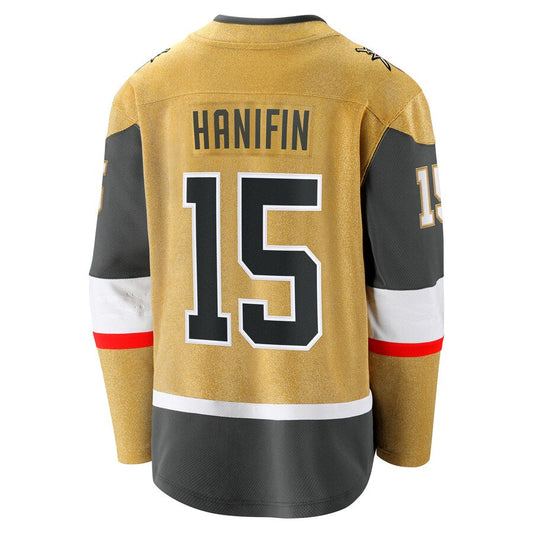 V.Golden Knights #15 Noah Hanifin Player Fanatics Home Breakaway Gold Hockey Jerseys