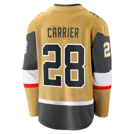 V.Golden Knights #28 William Carrier Player Fanatics Home Breakaway Gold Hockey Jerseys