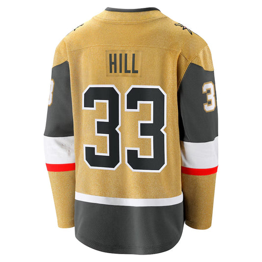 V.Golden Knights #33 Adin Hill Player Fanatics Breakaway Gold Hockey Jerseys