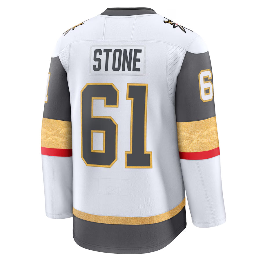 V.Golden Knights #61 Mark Stone Player Fanatics Premium Whtie Hockey Jerseys