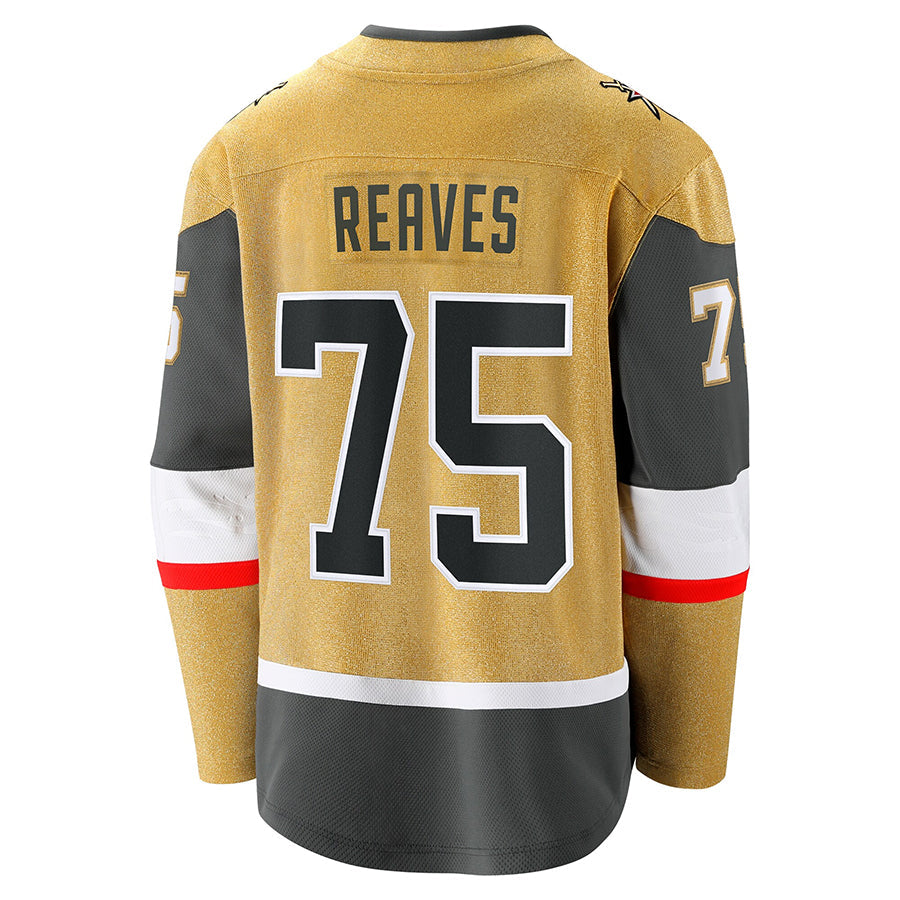 V.Golden Knights #75 Ryan Reaves Player Fanatics Home Breakaway Gold Hockey Jerseys