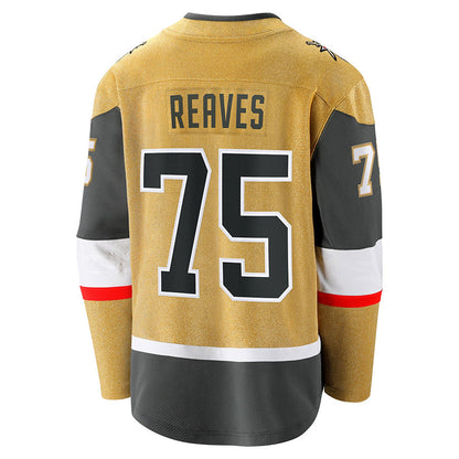 V.Golden Knights #75 Ryan Reaves Player Fanatics Home Breakaway Gold Hockey Jerseys