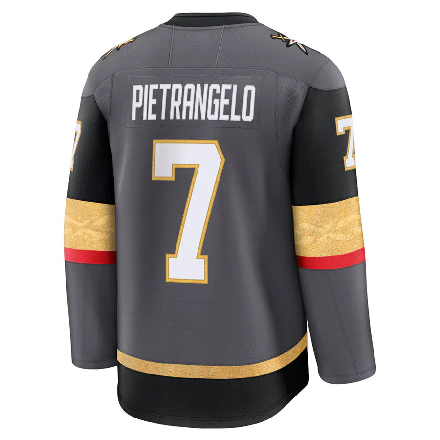 V.Golden Knights #7 Alex Pietrangelo Player Fanatics Home Breakaway Gray Hockey Jerseys